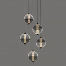 Каскадная люстра Delight Collection MD24022079-5A black/smoky