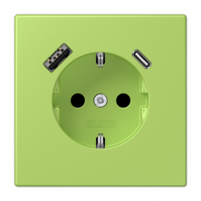 Розетка 2K+З USB Typ AC Jung LC1520-15CA221