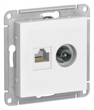 Розетка TV+RJ-45 Systeme Electric Atlas Design Лотос ATN001389