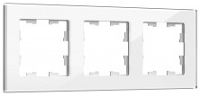 BRITE Рамка 3 -местная РУ-3-2-БрБ стекло белый IEK