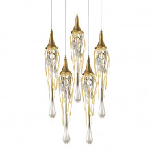 Подвесной светильник Delight Collection Goddess Tears P68009L-5/R gold
