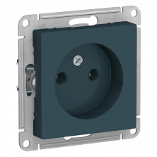 Розетка силовая Schneider Electric Atlas Design без заземления, изумруд ATN000841