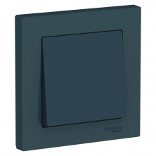 Выключатель одноклавишный Schneider Electric Atlas Design в сборе с рамкой, изумруд ATN000812
