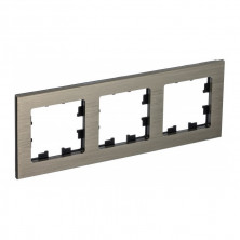 Рамка Systeme Electric Atlas Design Nature на 3 поста, латунь ATN312203