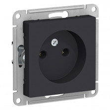 Розетка силовая Schneider Electric Atlas Design без заземления, карбон ATN001041