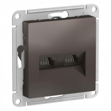 Розетка двойная компьютерная мокко RJ45+RJ45 Schneider Electric Atlas Design ATN000685