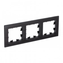 Рамка Systeme Electric Atlas Design Nature на 3 поста, оникс ATN312303