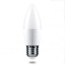 Лампа светодиодная Feron E27 6W 2700K свеча матовая LB-1306 38050