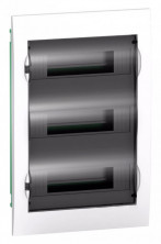 Бокс в нишу 36М белый прозрачная черная дверь City9 Systeme Electric EZ9E312S2FRU