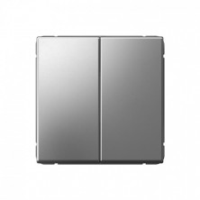 Переключатель двухклавишный Schneider Electric Art Gallery Сталь GAL000965