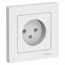 Розетка силовая Schneider Electric Atlas Design без заземления, в сборе, белая ATN000140