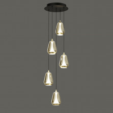 Каскадная люстра Delight Collection MD24001011-5A brass/champagne