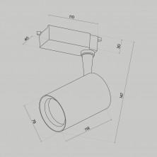 Трековый светильник Technical TR003-1-10W3K-S-W