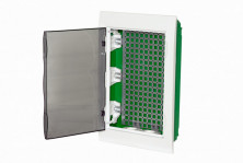 Мультимедийный бокс в нишу 36М белый прозрачная дверь City9 Systeme Electric EZ9E312S2FIT