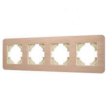 Рамка на 4 поста алюминиевая Arlight FRM-AKIRY-AL-4-GD 049733
