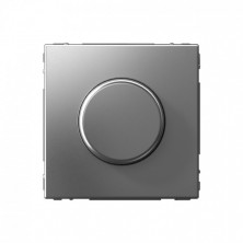 Светорегулятор (диммер) поворотно-нажимной LED, RC, 400 Вт Schneider Electric Art Gallery Сталь GAL000923