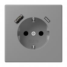 Розетка 2K+З USB Typ AC Jung LC1520-15CA203
