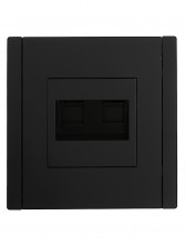 FORTE&PIANO Розетка компьютерная двойная RJ45 кат.5E FP133 черный IEK