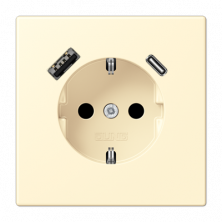 Розетка 2K+З USB Typ AC Jung LC1520-15CA201