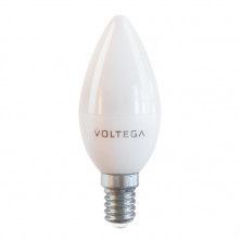 Лампа светодиодная Voltega E14 7W 4000К свеча матовая VG2-C37E14cold7W 7049