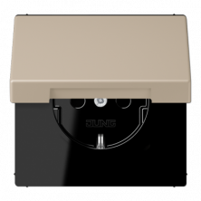 Розетка 2K+З с крышкой Jung LC1520BFKL243