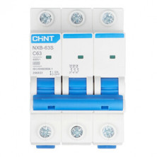 Автоматический выключатель CHINT NXB-63S 3P 63А 4.5kA 400В х-ка C (R) 296833