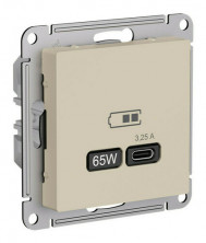 Зарядное устройство USB Type C 65W Schneider Electric Atlas Design песочный ATN001227